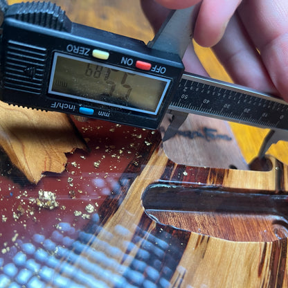 Warmtone Custom Guitars Burl Epoxy Resin Tele Body “Redd”#239