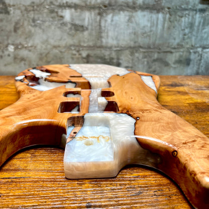 Warmtone Custom Guitars Strat Guitar Body “Mont Blanc” Resin Pour