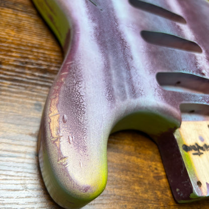 Warmtone Custom Guitars Strat Guitar Body Relic "Purple Stone” Nitro
