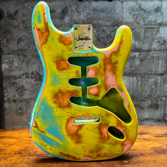 Warmtone CG Strat Style Guitar Body Relic "Surfer” Nitro 4.2lbs