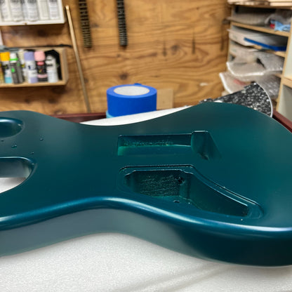 Warmtone CG HSS Strat Guitar Body “Sharp Teal” Colorshift