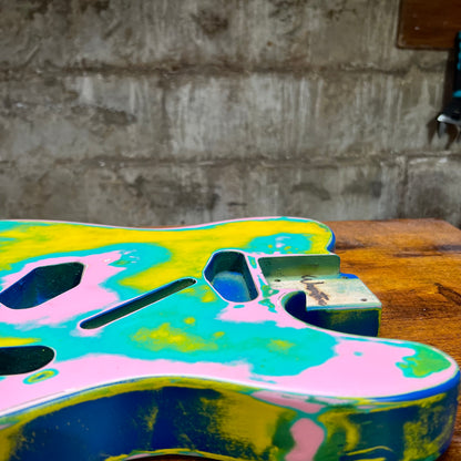 Warmtone Custom Guitars Relic Tele Style Guitar Body “Just Wild”