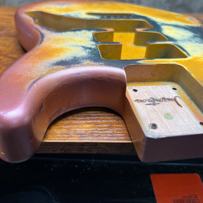 Warmtone CG HSH Strat Style Guitar Body Relic "Stormy Sky” Nitro 4.3lbs