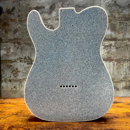Warmtone Custom Guitars Alder Tele Body W/ Binding " Charcoal Grey Sparkle" F Hole