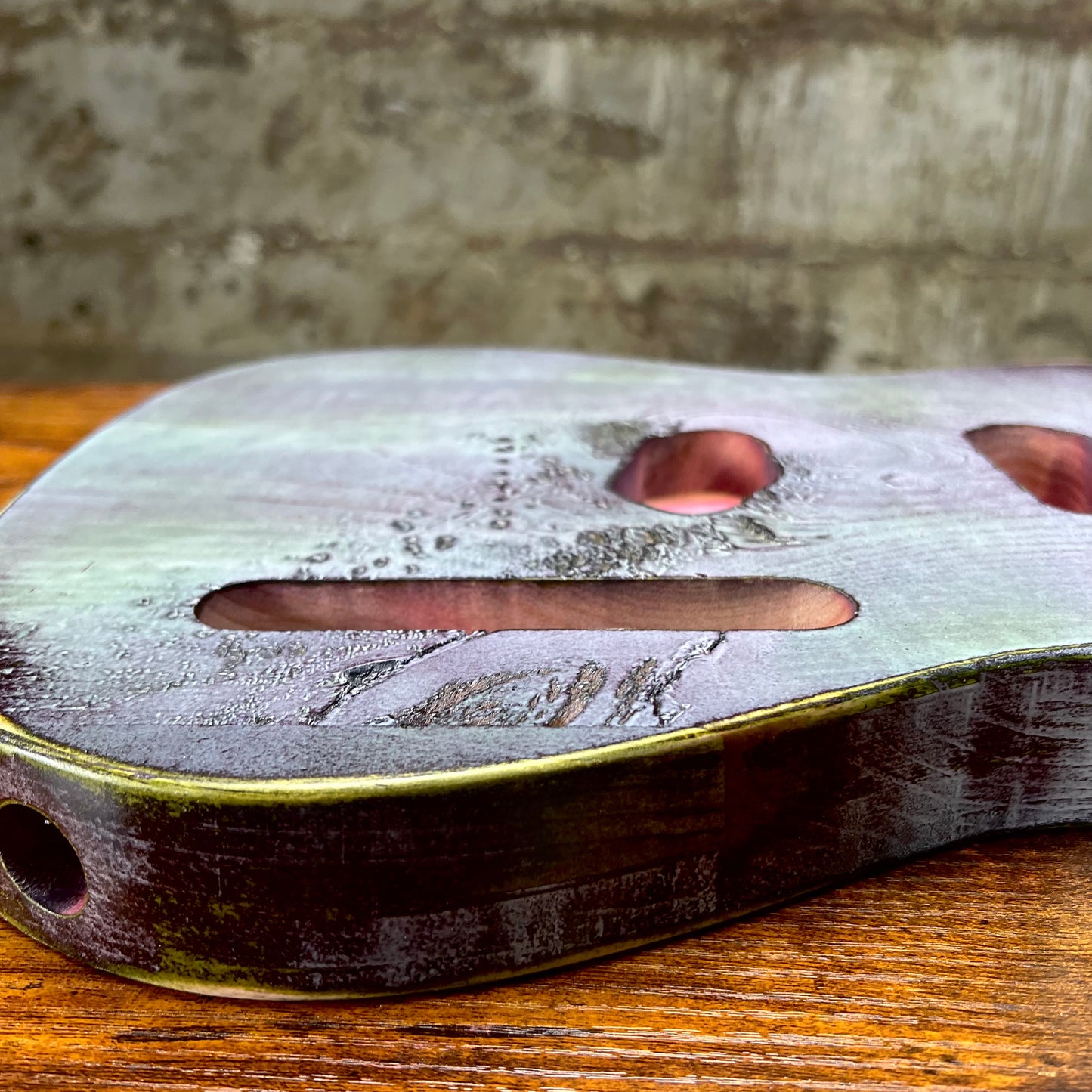 Warmtone Custom Guitars Relic HS Tele Style Guitar Body “Hulk” Nitro