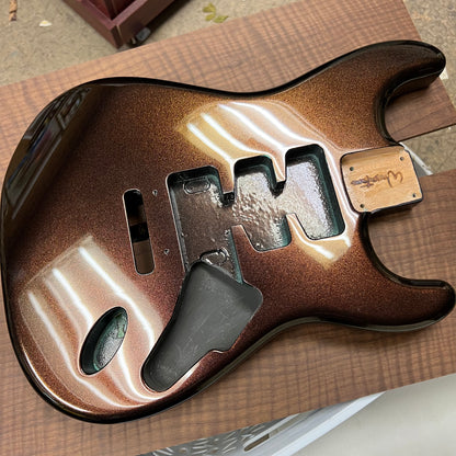 Warmtone Custom Guitars Strat Guitar Body “Mocha Sparkle”