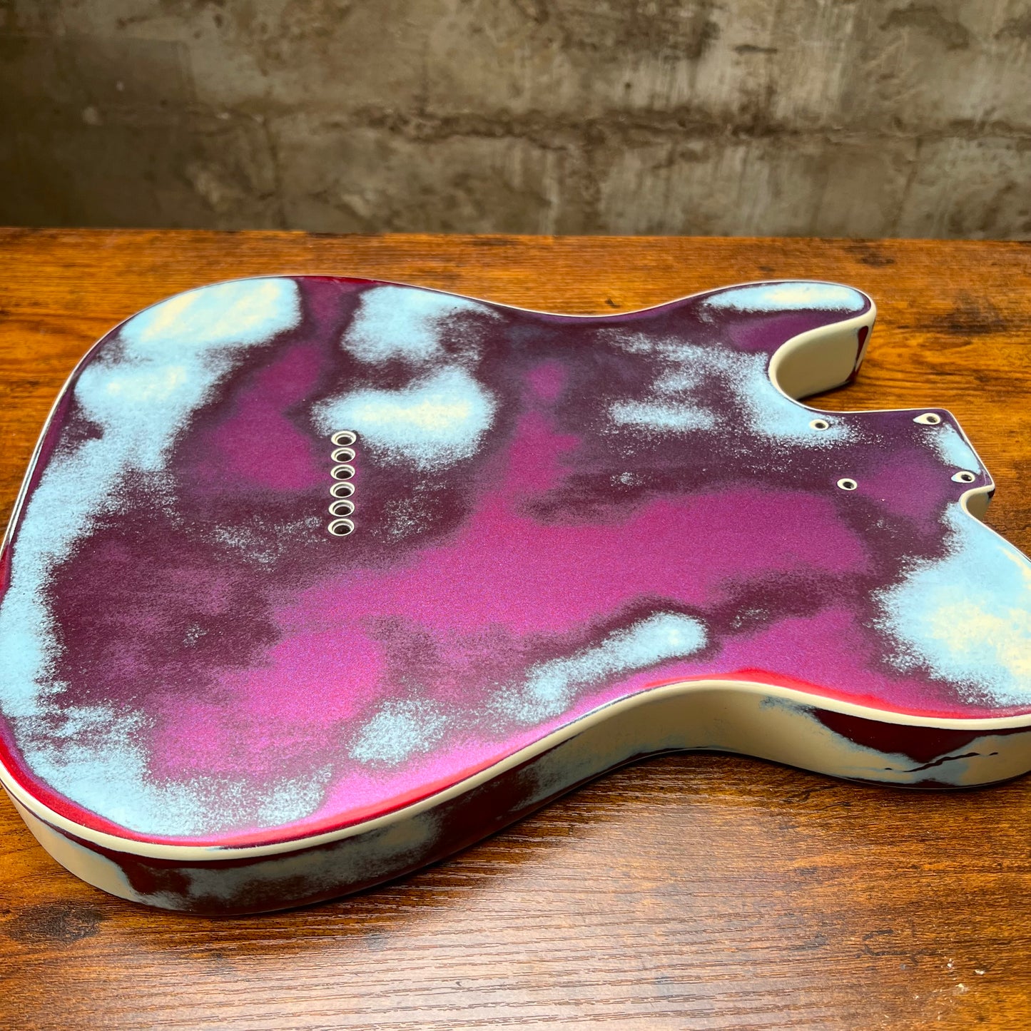 Warmtone CG Relic Tele Style Guitar Body “Lavender Frost” Nitro