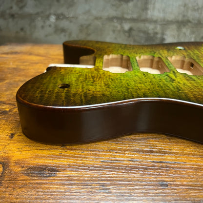 Warmtone CG HHH Tele Guitar Body 2 Sided Flamed Maple “Forest Sunset”