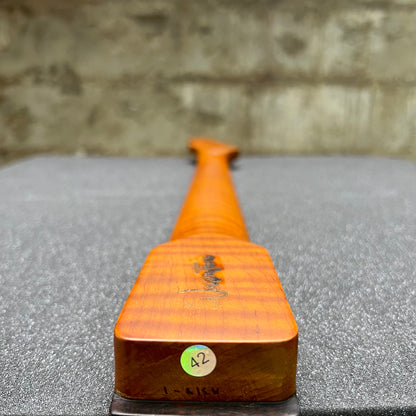 Golden Brown Roasted Flamed Maple Tele Style Neck #42