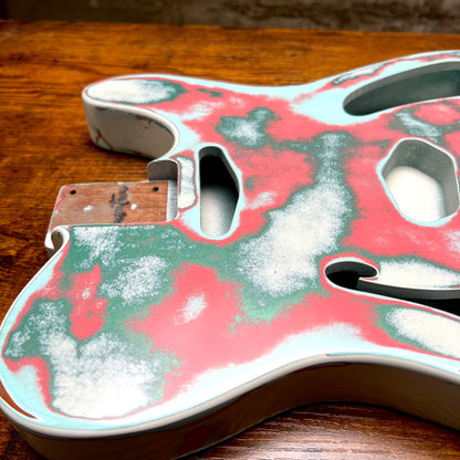 Warmtone CG Relic Thinline Tele Style Guitar Body “Vomit” Nitro