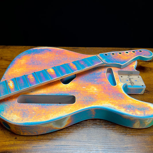 Alder Tele Body-Flamed Maple Neck “Fire Set” Relic Nitro