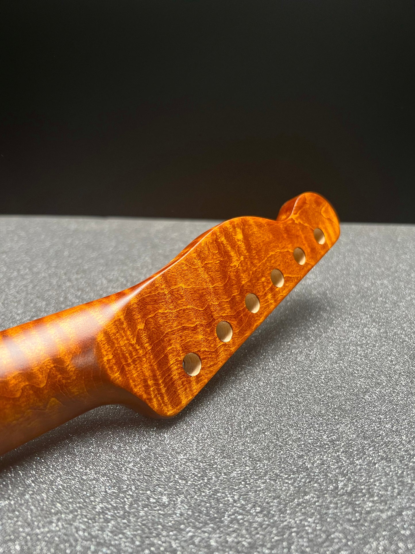Rustic Brown Flamed Maple Tele Style Neck C Shape Satin 9.5 Radius #17