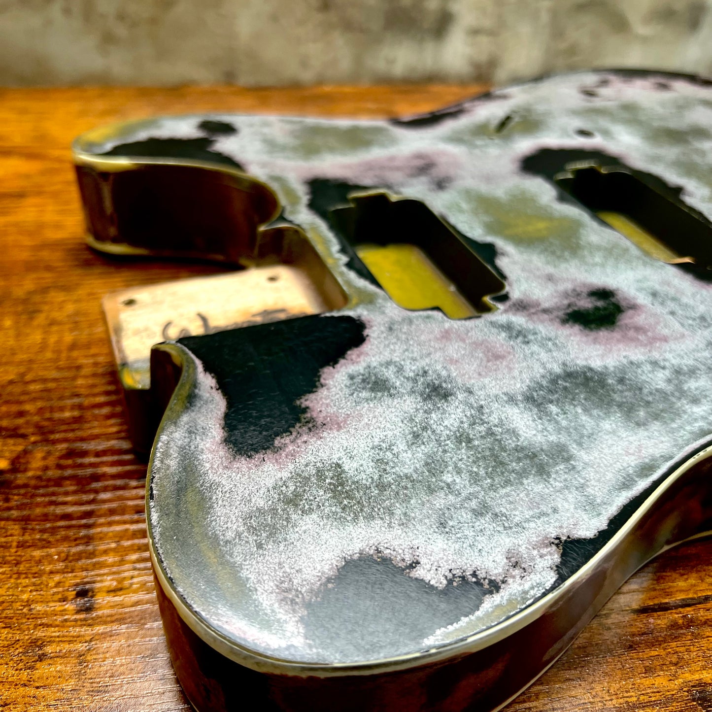 Warmtone CG Relic HH Tele Guitar Body “Spooky House” Nitro/Binding