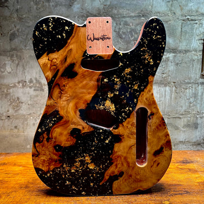 Warmtone CG Burl Epoxy Resin Tele Body “Black Stars”
