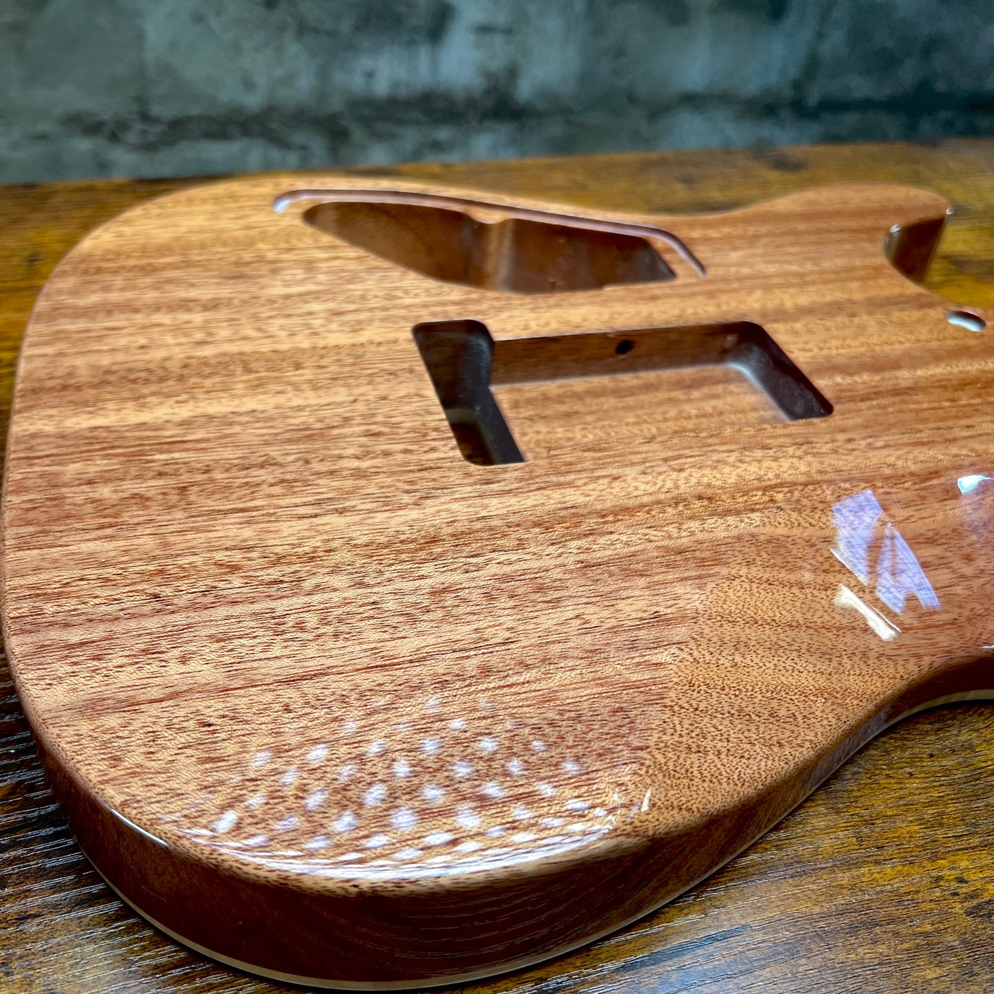 Warmtone CG Flamed Maple Telecaster Guitar Body "Caribbean Burst” #261