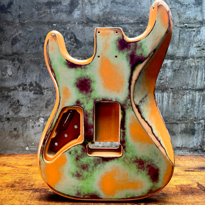 Warmtone CG Hss Strat Style Guitar Body Relic "Anger” Nitro #263