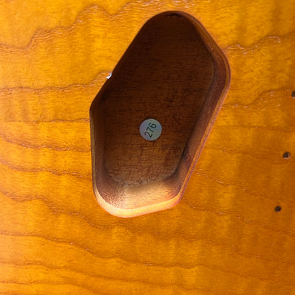Warmtone CG Flamed Maple Telecaster Guitar Body "Amber Burst” 4.8lbs