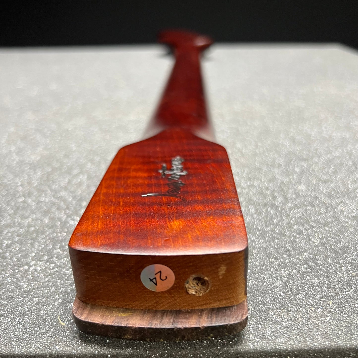 5a Dark Red Roasted Flamed Maple St Style Neck #24 C Shape Satin 9.5 Radius