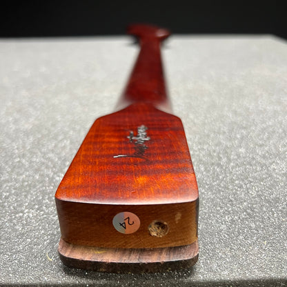 5a Dark Red Roasted Flamed Maple St Style Neck #24 C Shape Satin 9.5 Radius