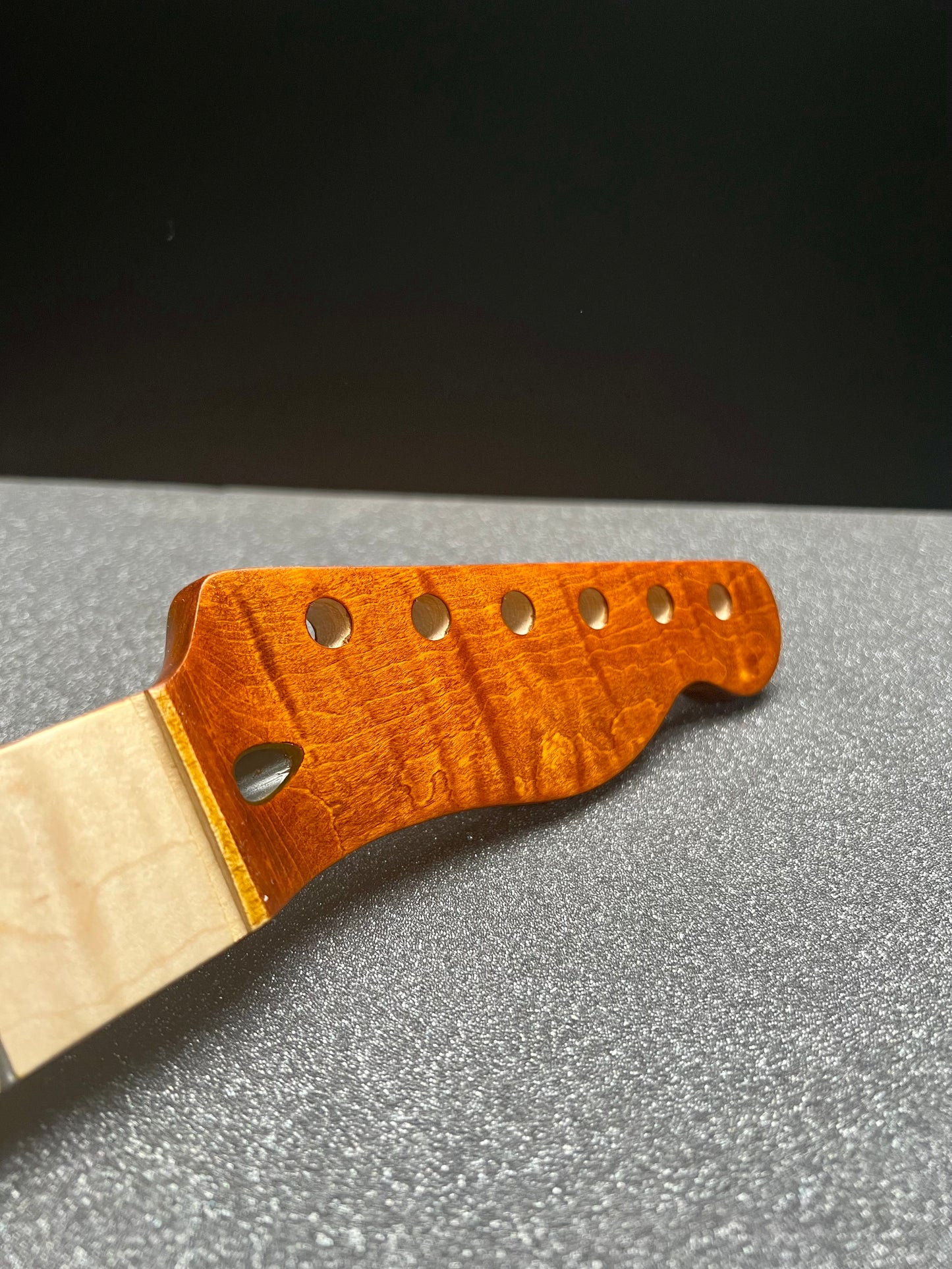Rustic Brown Flamed Maple Tele Style Neck C Shape Satin 9.5 Radius #17
