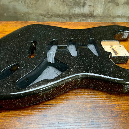 Warmtone Custom Guitars Strat Guitar Body Black Sparkle “Stars”