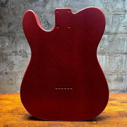 Warmtone Custom Guitars Alder Tele Guitar Body "Satin Red Sparkle" 5.2lbs