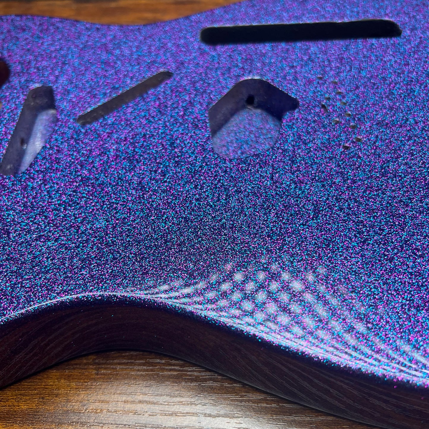 Warmtone Custom Guitars Alder Tele Guitar Body "Blueberry Sparkle"