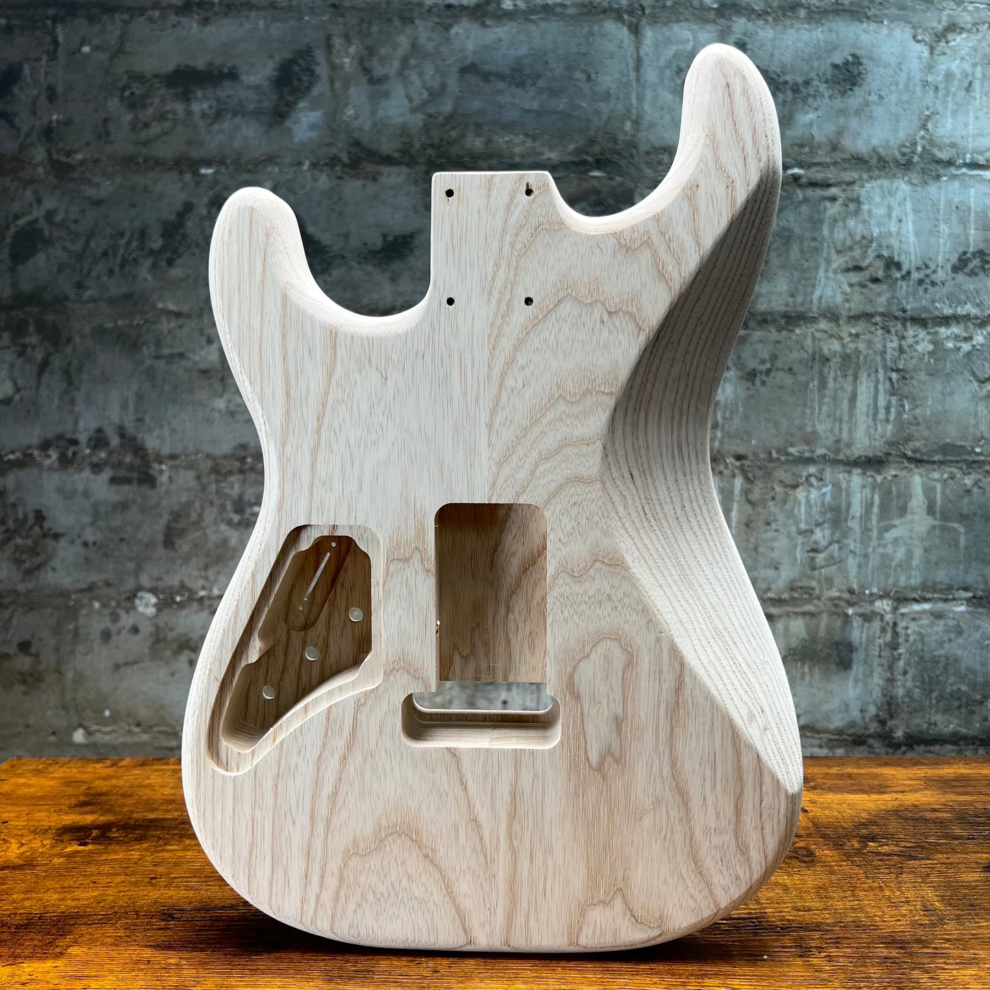 2 Piece Swamp Ash SSS Strat Style Guitar Body Backroute Unfinished 4.3lbs #