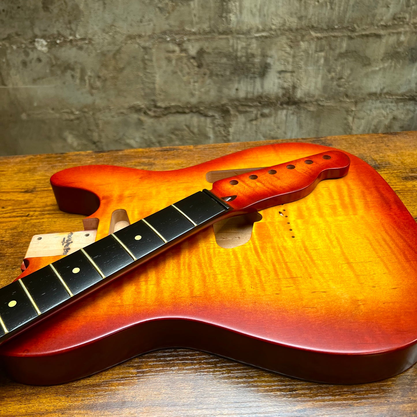 Flamed Maple Tele Body & Neck “Sunset Burst Set” Satin