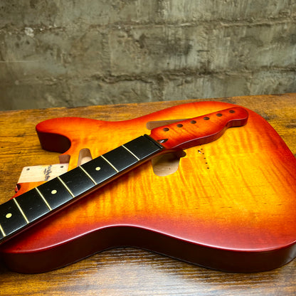 Flamed Maple Tele Body & Neck “Sunset Burst Set” Satin
