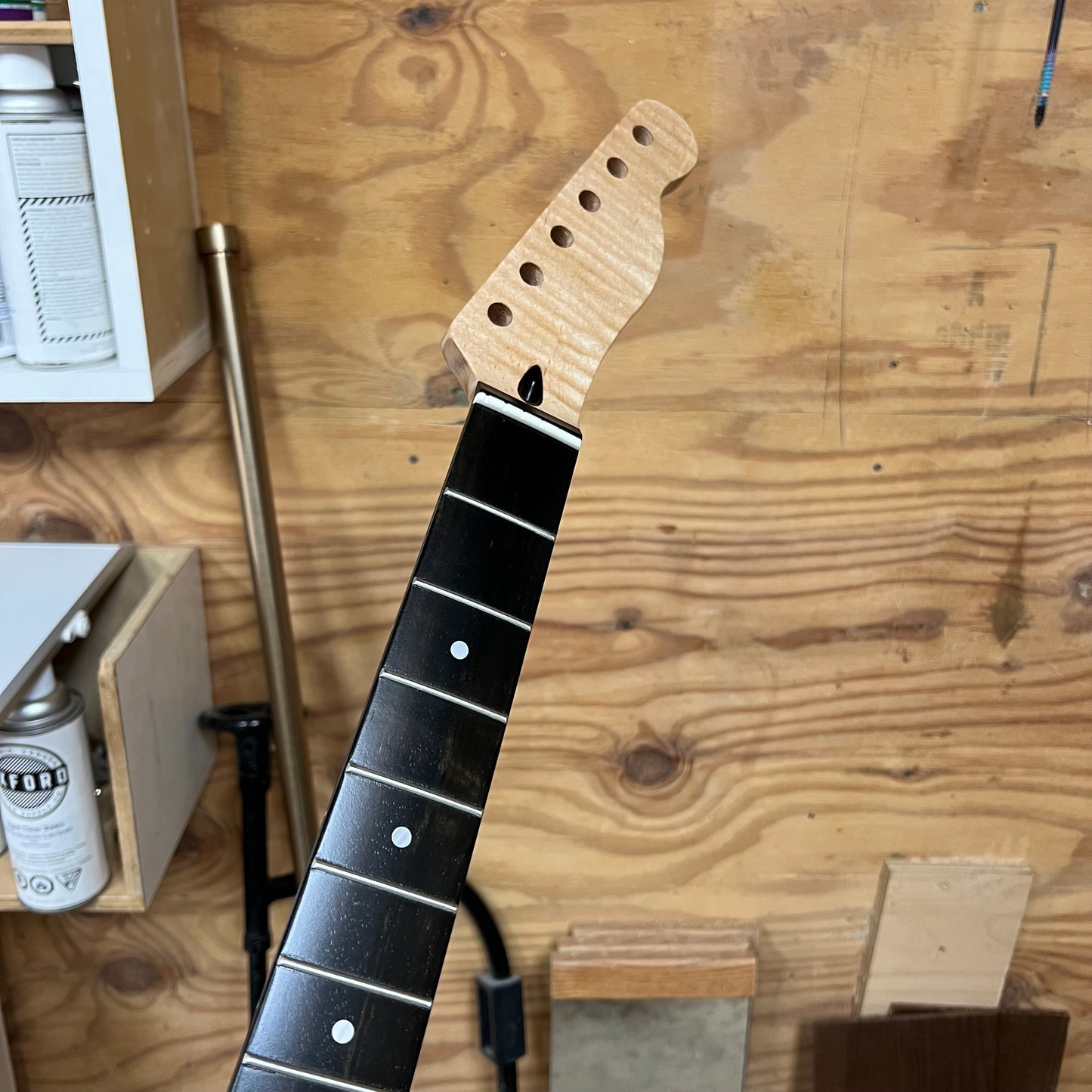 Flamed Maple Tele Style Neck /Ebony Stainless Frets #38