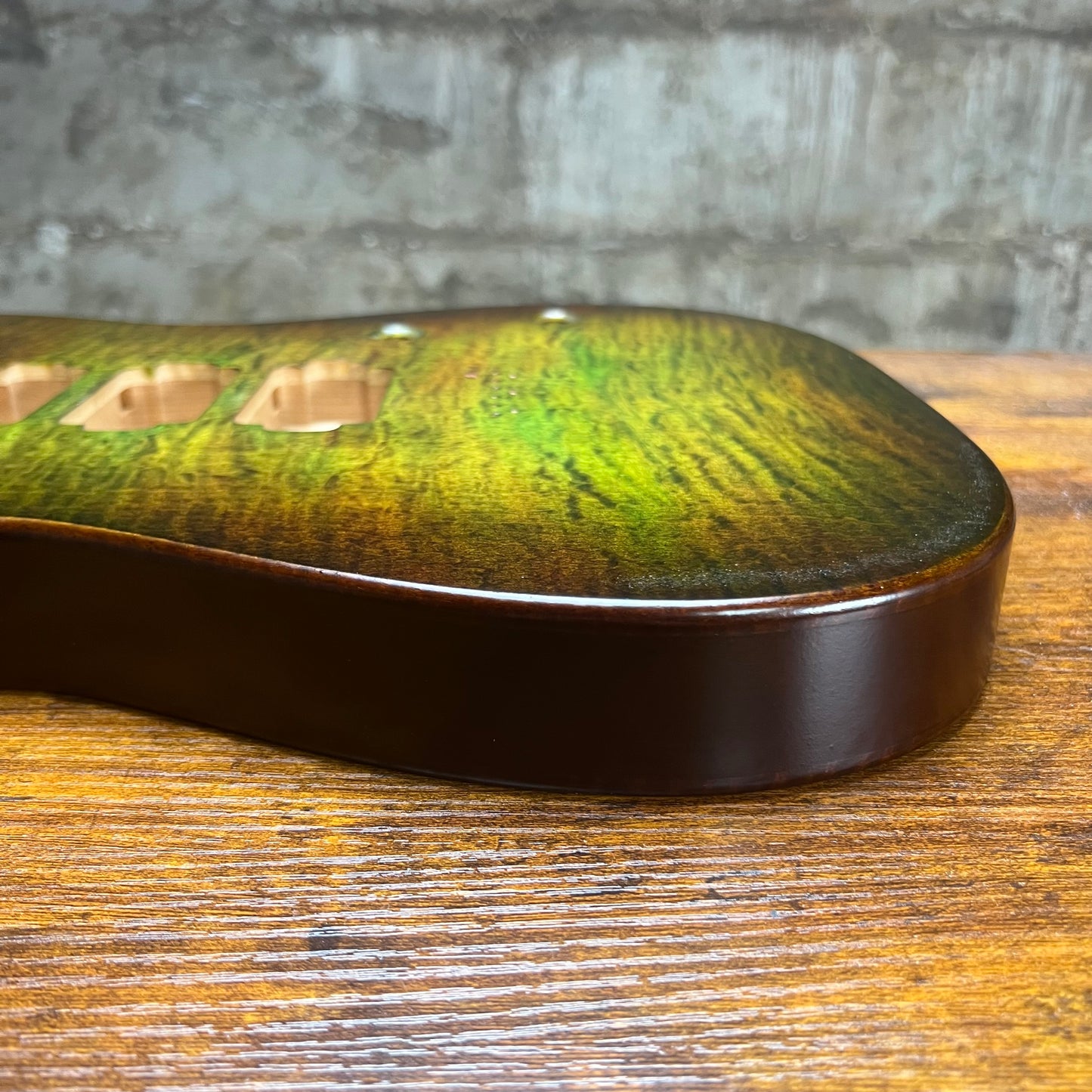 Warmtone CG HHH Tele Guitar Body 2 Sided Flamed Maple “Forest Sunset”