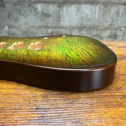 Warmtone CG HHH Tele Guitar Body 2 Sided Flamed Maple “Forest Sunset”