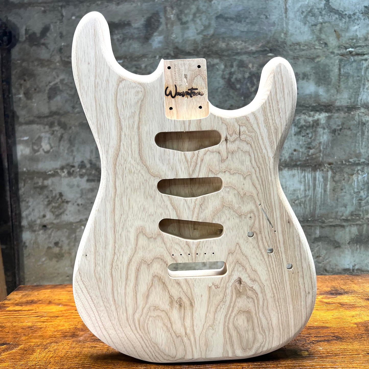 2 Piece Swamp Ash SSS Strat Style Guitar Body Backroute Unfinished 3.8lbs #269