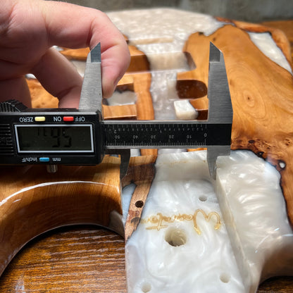 Warmtone Custom Guitars Strat Guitar Body “Mont Blanc” Resin Pour