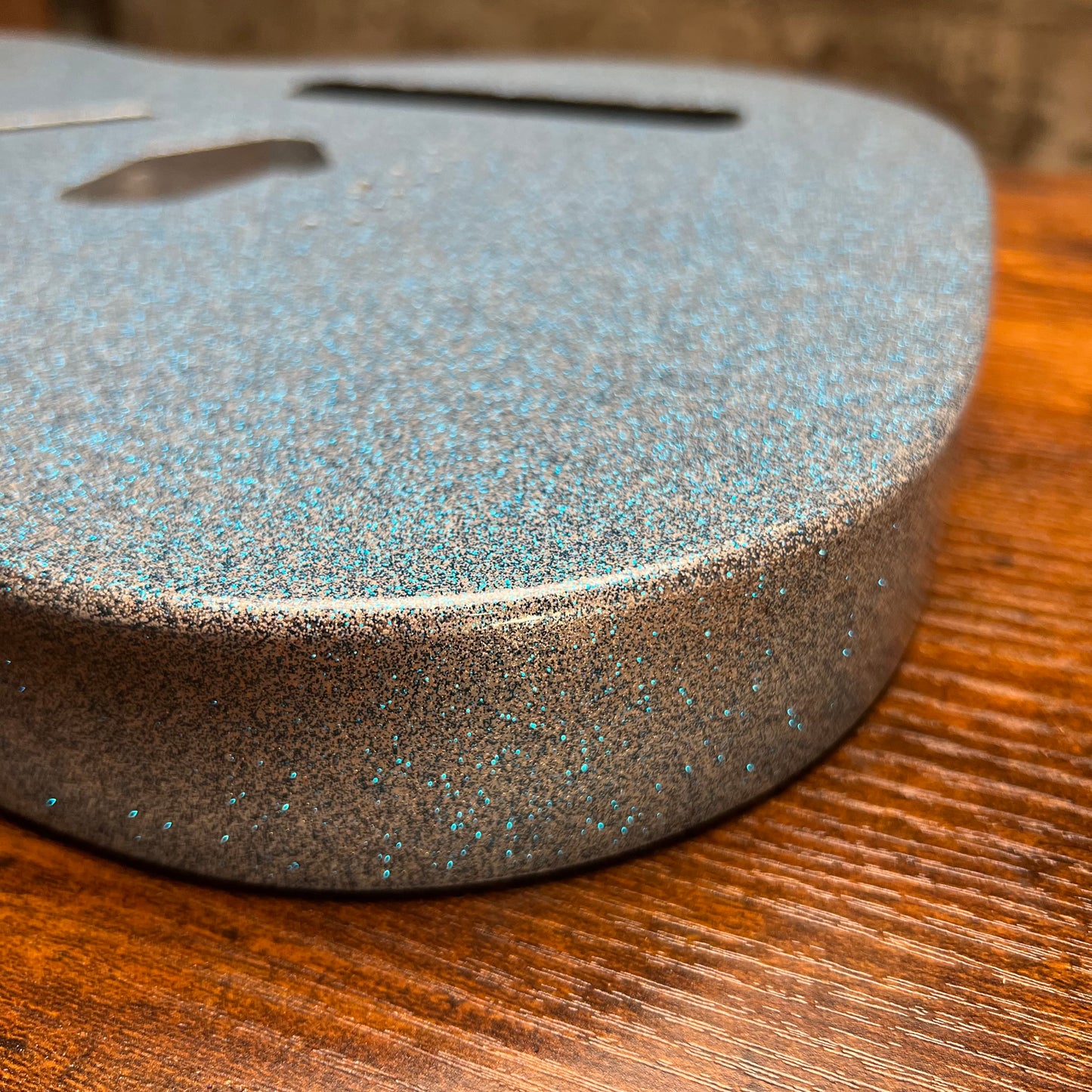 Warmtone Custom Guitars Alder Tele Guitar Body "Snow Blue Sparkle"