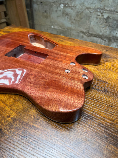 Warmtone CG 5a Flamed Maple Telecaster Guitar Body "Caribbean Burst”