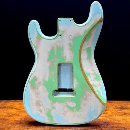 Warmtone Custom Guitars Strat Style Guitar Body Relic “Clouds” Nitro