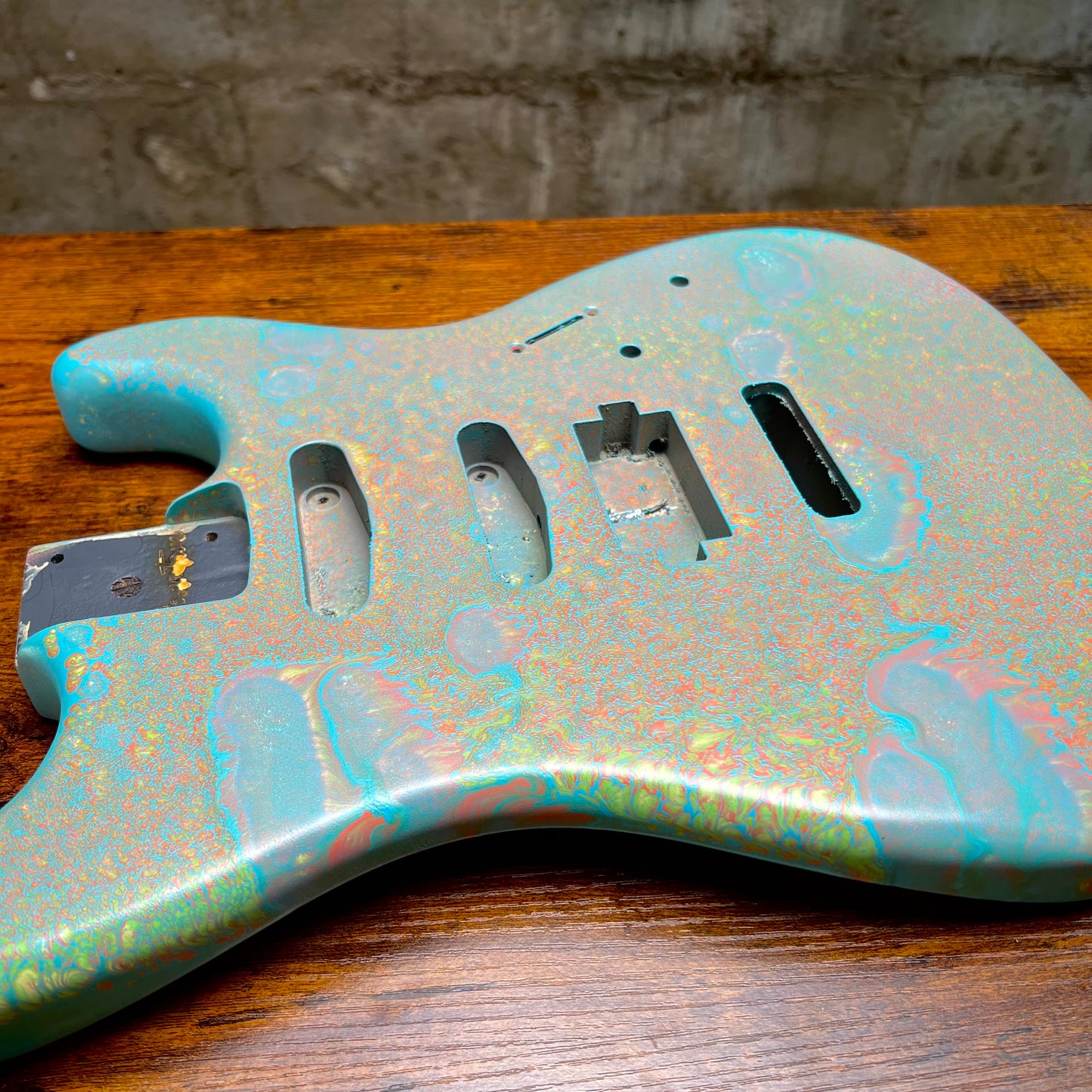 Warmtone Custom Guitars Strat Style Guitar Body “Splatter” 4.6 lbs