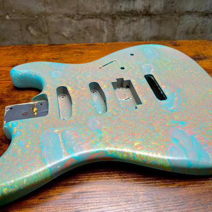 Warmtone Custom Guitars Strat Style Guitar Body “Splatter” 4.6 lbs
