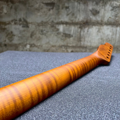 Golden Brown Roasted Flamed Maple Tele Style Neck #41
