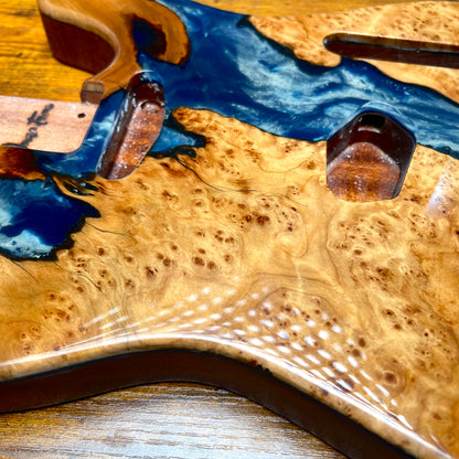 Warmtone Custom Guitars Burl Epoxy Resin Tele Body “Leopard”