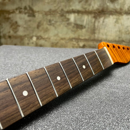 Golden Brown Roasted Flamed Maple Tele Style Neck #43
