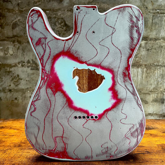 Warmtone CG Relic Tele Style Guitar Body “Octopus” Nitro