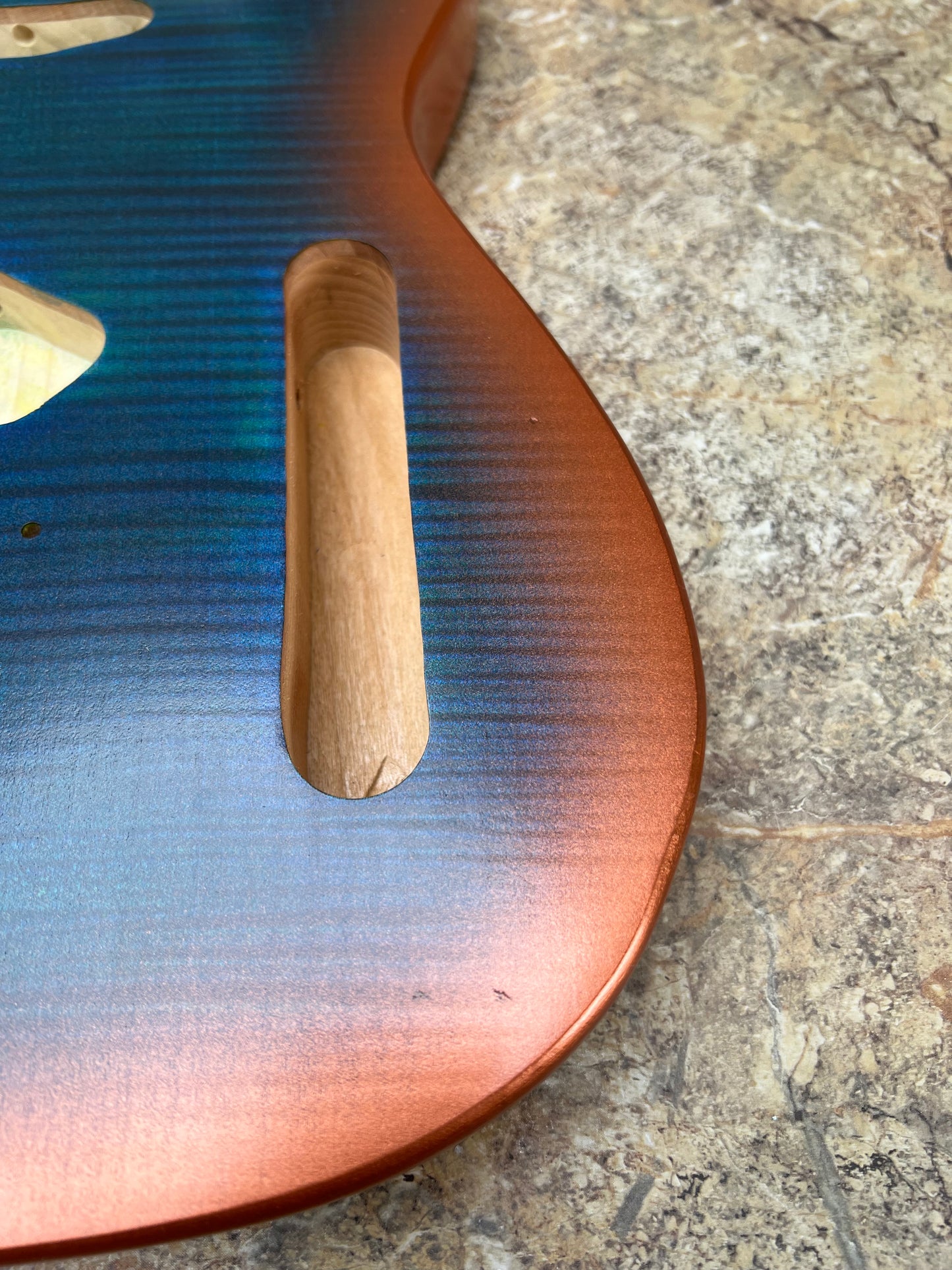Warmtone Custom Guitars Tele Style Guitar Body “Copper Blue”