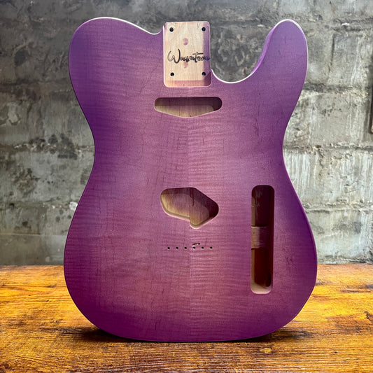 Warmtone CG Tele Flamed Maple Guitar Body “Lavender” Alder