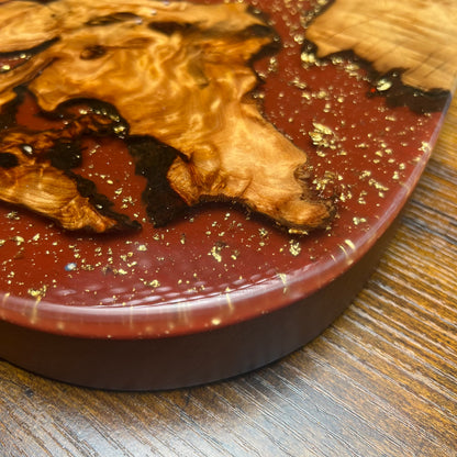 Warmtone Custom Guitars Burl Epoxy Resin Tele Body “Redd”#239