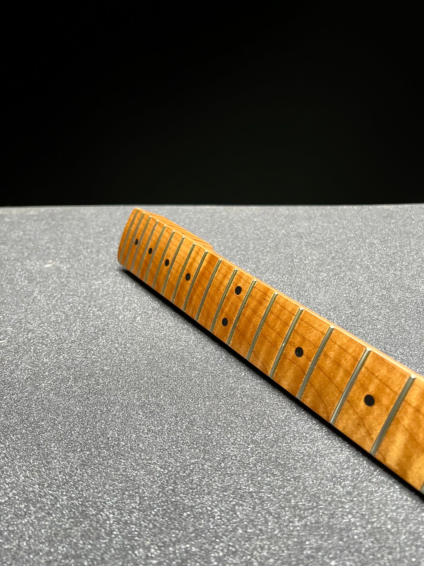 5a Roasted Flamed Maple St Style Neck #10 C Shape Satin 9.5 Radius