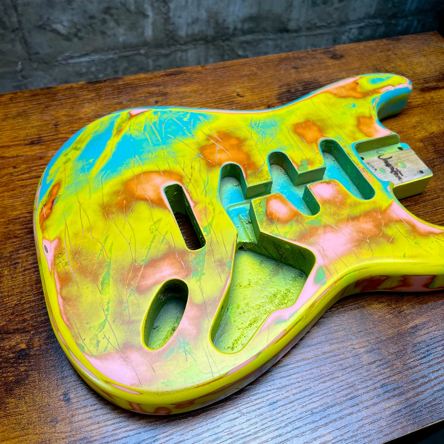 Warmtone CG Strat Style Guitar Body Relic "Surfer” Nitro 4.2lbs