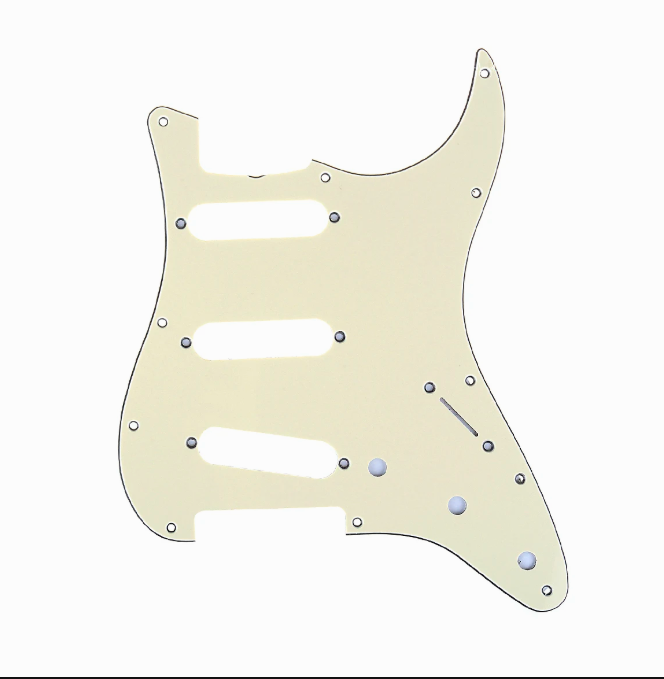 3 Ply SSS Cream 11 Hole Pickguard